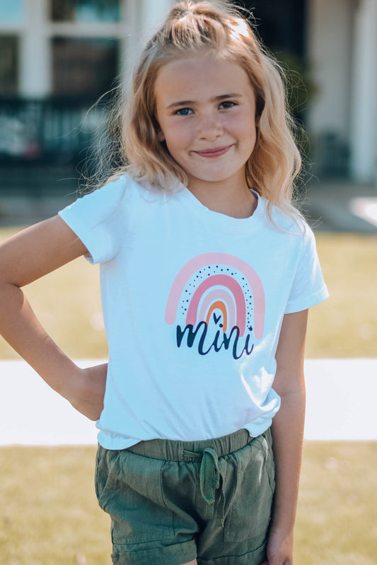 Girls Graphic Round Neck Tee Shirt